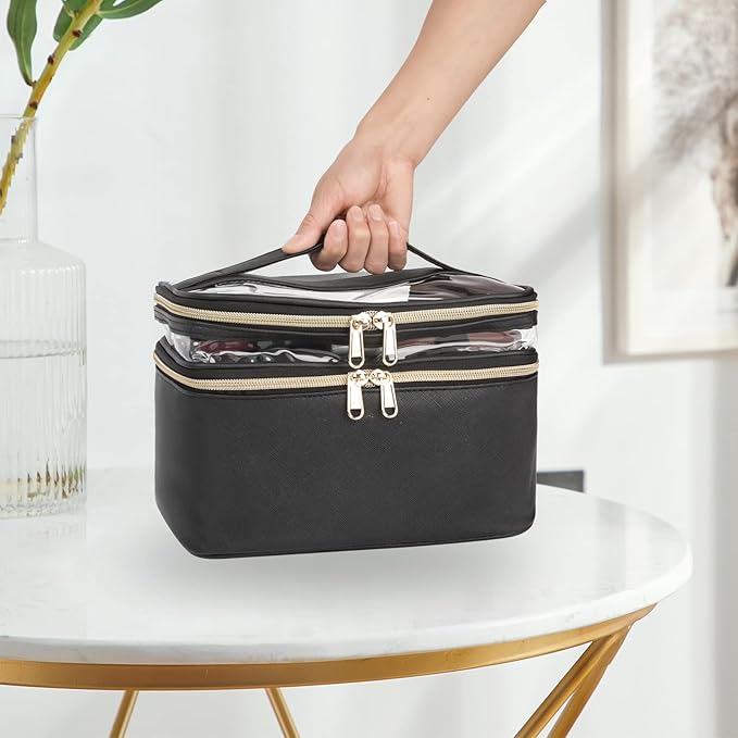 Makeup bag, double layer cosmetic