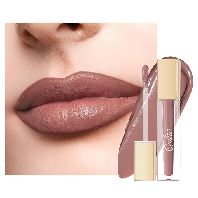 Oulac Matte Liquid Pink Lipstick for Women, Long Lasting Lipstick Waterproof Lip Stain, No Transfer, Creamy High Pigmented Formula with Rose Oil, Vegan & Cruelty-Free M28