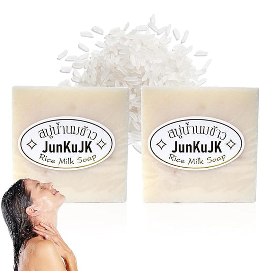 2PCS Moisturizing Rice Shampoo Bar,Handmade Rice