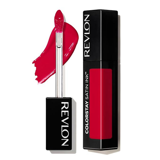 Revlon Liquid Lipstick, Face Makeup, ColorStay Satin Ink, Longwear Rich Lip Colors, Formulated with Black Currant Seed Oil, 019 My Own Boss, 0.17 Fl Oz