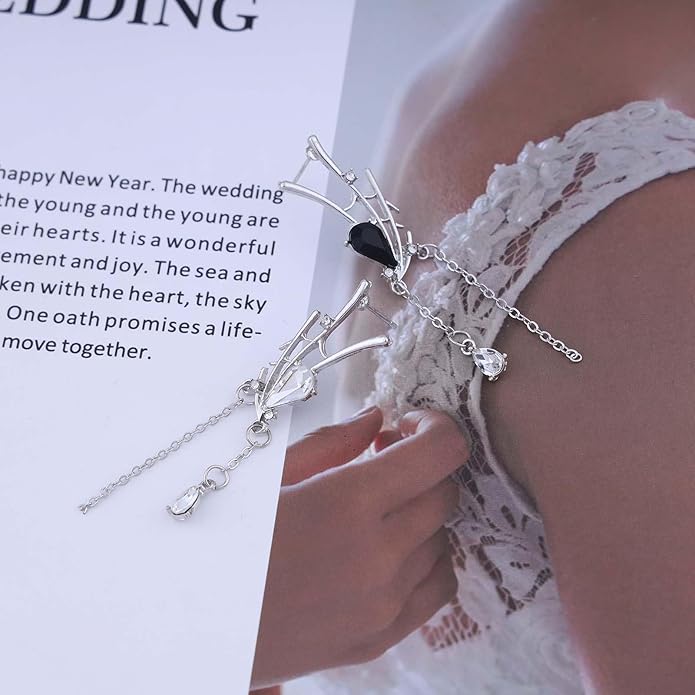 Gothic Spider Web Drop Earrings Teardrop