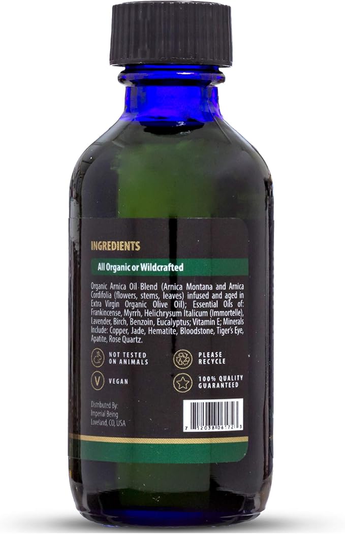 Royal Arnica Oil β Organic Herbal Blend for Muscle Recovery, Bruise Support, Joint Flexibility, Skin Vitality β Longer Lasting Than Arnica Cream or Gel β Infused with Essential Oils (2oz)