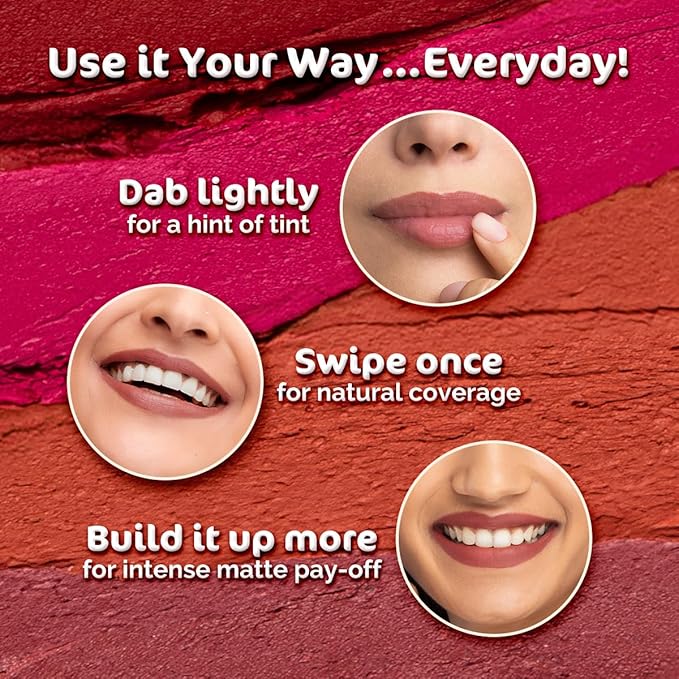 Mamaearth Moisture Matte Lipstick (08 - Pink Tulip) | Infused with Vitamin E | 12-Hour Long Stay & 8-Hour Moisture Lock | Cruelty-Free & Smudge-Proof | 0.07 Oz/2g