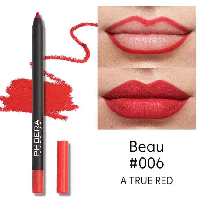 MAEPEOR Matte Lipliner and Eyeliner Kit 3 PCS Smoothly Creamy Lipliner and Eyeliner Pen Set for Daily Wear (3PCS Kit 3)