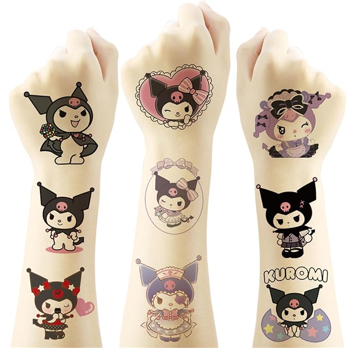 40pcs Kuomi Temporary Tattoos for Kids, kuro-mi Party Gifts (Klm)