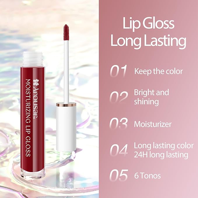 Moisturizing Lip Gloss, Non-Stick and Non-Drying Luminous Tinted Moisturizing