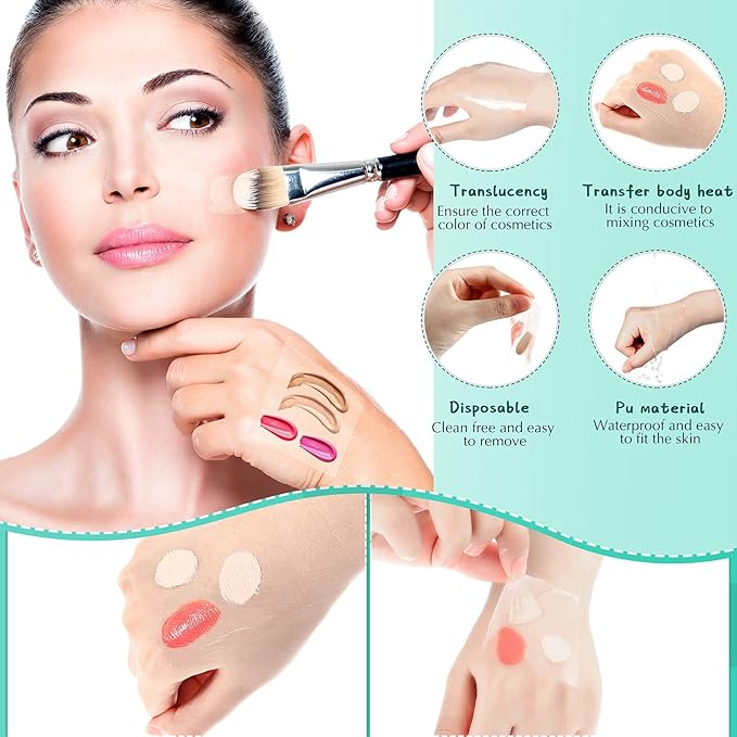 50 Pieces Hand Palette, Single Use Makeup Hand