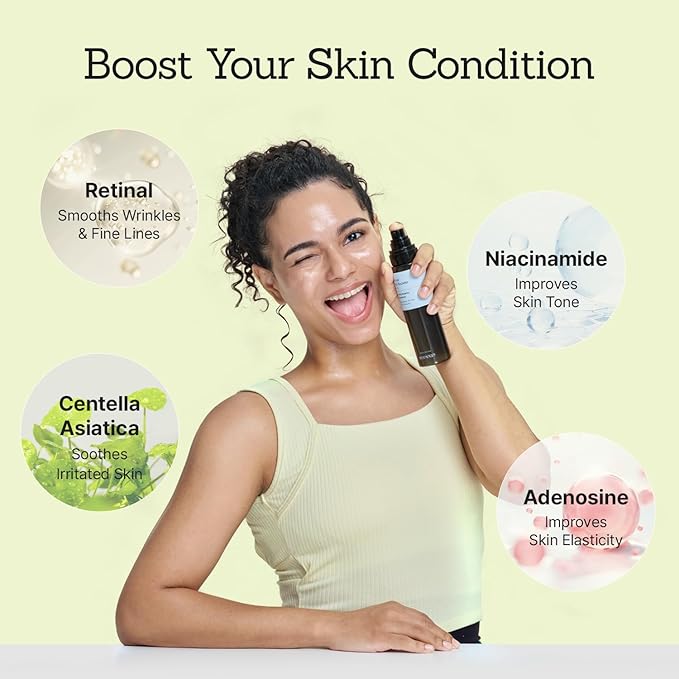 MEDITHERAPY Retinal Skin Booster Serum 5.07 fl. oz - 100ppm Retinal Ideal for Beginner & Sensitive Skin - Advanced Retinol Serum for Face - Retinaldehyde Facial Serum for Uneven Skin Tone & Fine Lines