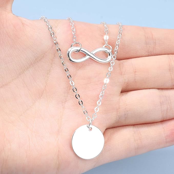 Boho Layered Infinity Coin Necklace Choker