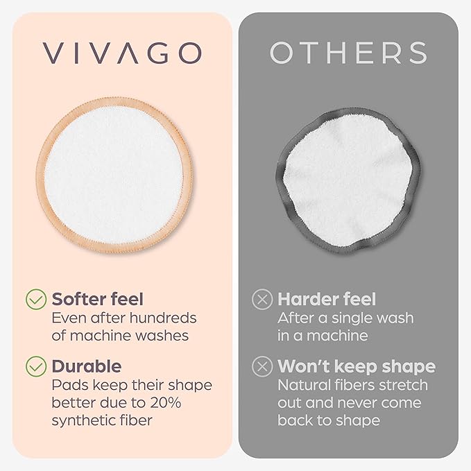 Reusable cotton rounds for face