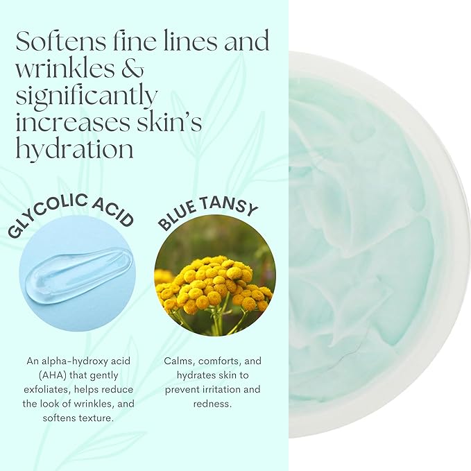 Serious Skincare Glycolic Skin Renewal Set - Retexturizing Serum - Facial Moisture Cream - Face Wash Cleanser - Balancing Blue Tansy Extract - Improve Appearance of Lines, Wrinkles and Enlarged Pores
