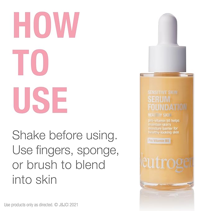Neutrogena Healthy Skin Sensitive Skin Serum Foundation with Medium 01, 1 oz