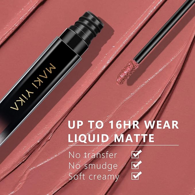 MAKI YIKA Nude Pink Lipstick for Women Color Lipstick