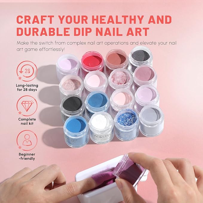 Aokitec 36PCS Dip Powder Nail