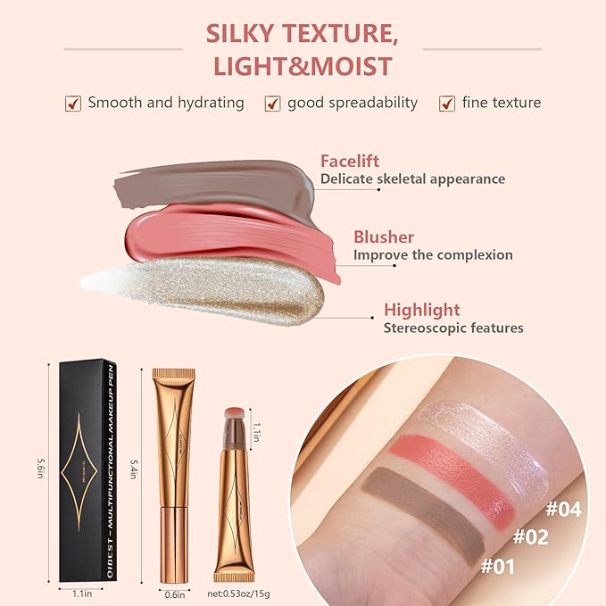 Liquid Contour Beauty Wand Set,Blush Liquid Contour Stick