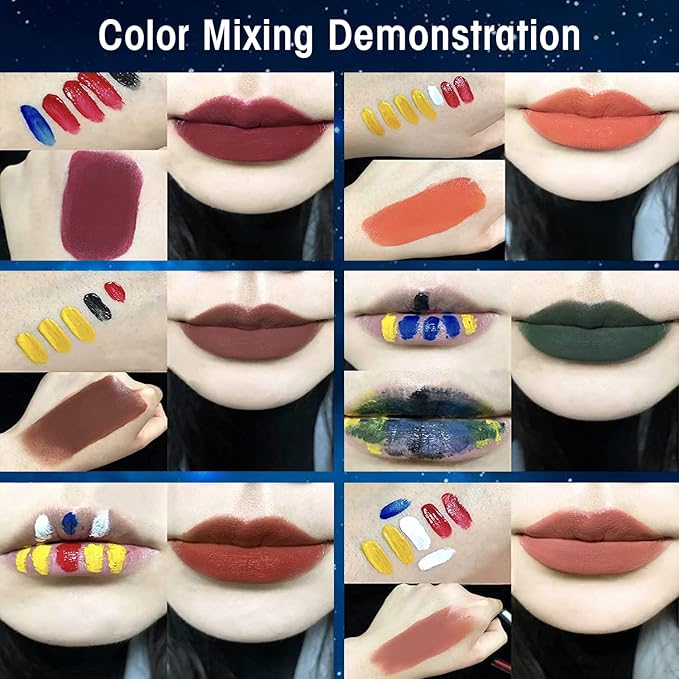 DE'LANCI Lipstick Palette Nude Red Peach Pink Shades 25 Color, Professional Moisturizing Lip Gloss, Long Lasting Soft Smooth Lipstick Pallet Waterproof, Pigmented Festival Halloween Body Face Paint