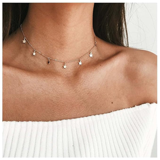 Bohemia Star Necklace Star Dangle Choker