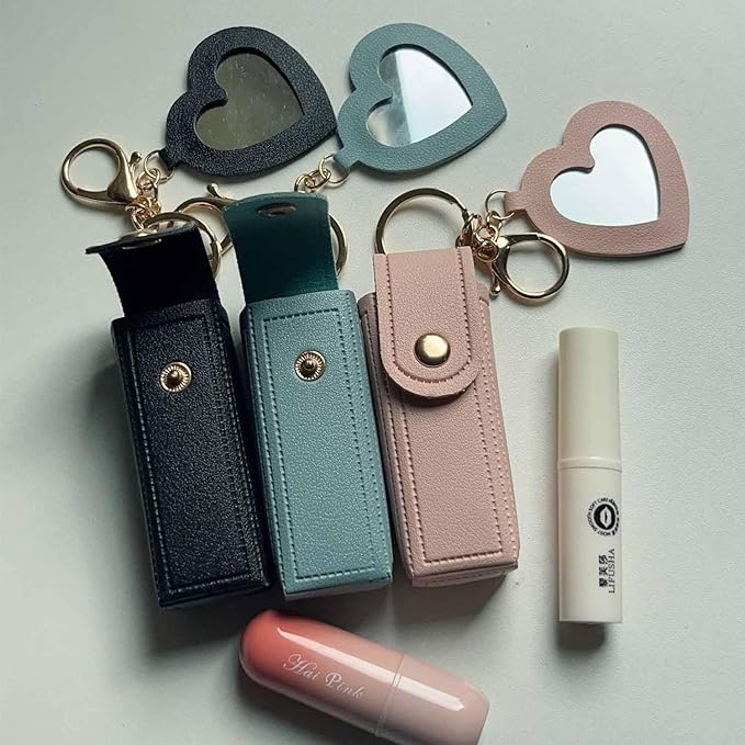 Lipstick Organizer with Mirror Portable Lipstick Holder Lip Organizer
