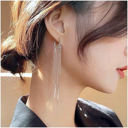Boho Long Tassel Chain Earrings Fringe Drop Dangle