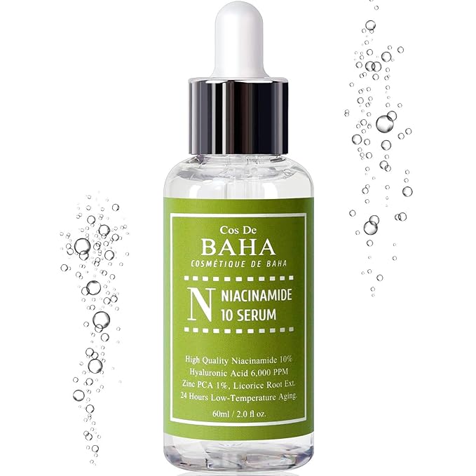 Niacinamide 10% + Zinc PCA 1% Serum for Face - Pore Reducer + Uneven Skin Tone Treatment + Diminishes Acne Prone, Skin Balancing Pore Reducing, Restores Elasticity, 2 Fl Oz (60ml)