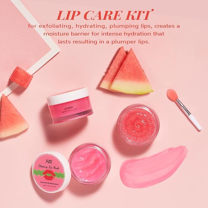 Lip Mask Set, Lip Scrub & Hydrating