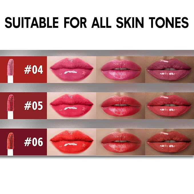 Matte Lip Gloss for Women,3 PCS Matte Liquid Gloss