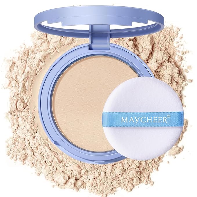 Oil Control Face Pressed Powder, Matte and Smooth White, ) 0.35Oz