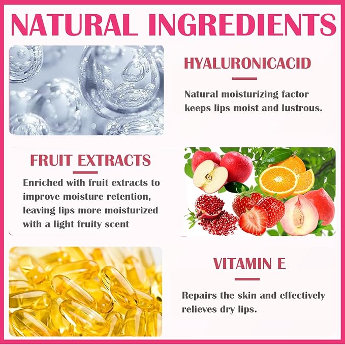 6 Colors Lip Tint Stain Mini Liquid Lipstick,Korean Velvet Lip Gloss Moisturizing,Multi-use Lip and Cheek Tint,Natural Waterproof&Long lasting Non-Stick Cup Lightweight Vivid Color,Pink