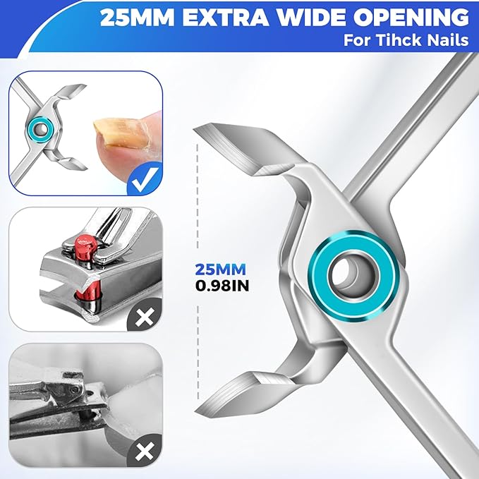 Toenail clippers for thick toenails