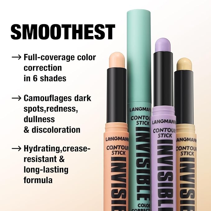 Contour Stick Corrects Skin Tone Bronzer Waterproof Sweat Concealer Green