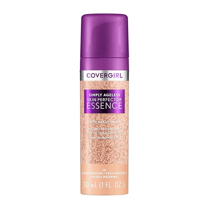Covergirl Simply Ageless Skin Perfector Essence Foundation Bundle Light-Medium, Each 1oz