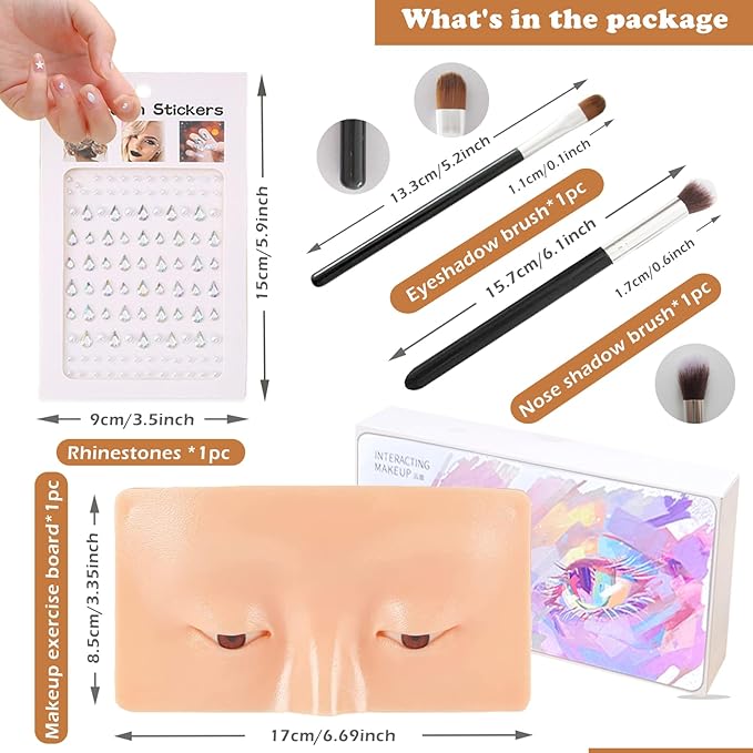Makeup Practice Face Board, Silicone Makeup Mannequin Face