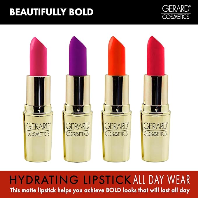 Gerard Cosmetics Lipstick Mai Tai | Orange Lipstick with Luxe Satin Finish | Highly Pigmented, Smooth Formula with Hydrating Ingredients | Long Lasting | Cruelty Free & Made in USA
