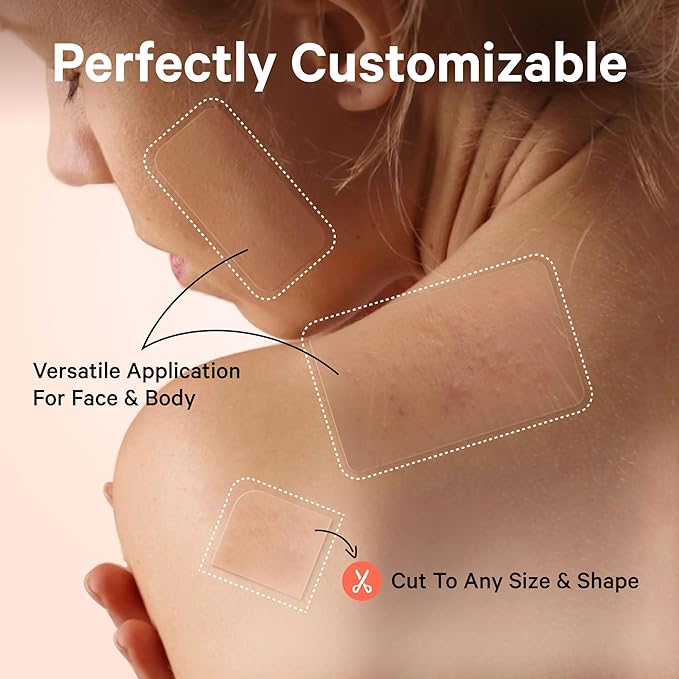 Sosky Large Pimple Patches XL Hydrocolloid Acne Patches for Face & Body Cystic Pimple & Zit Patch for Nose Chin Back, Bacne & Breakouts Vegan Cruelty-Free(8 Count)