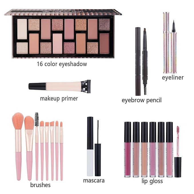 Teen Makeup Kit For Girl Include Eyeshadow Palette,Eyeliner,Makeup