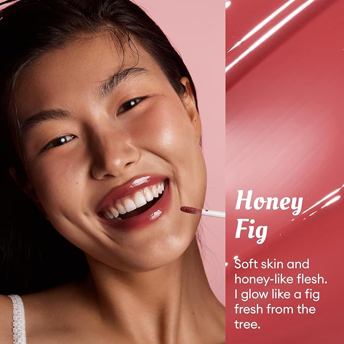 ITY Lip Gloss, Lip Plumper with Hyaluronic Acid, Lip Stain Moisturizing, Coconut Flavored Lipstick, Jelly Texture, 0.09 oz, 04 Honey Fig