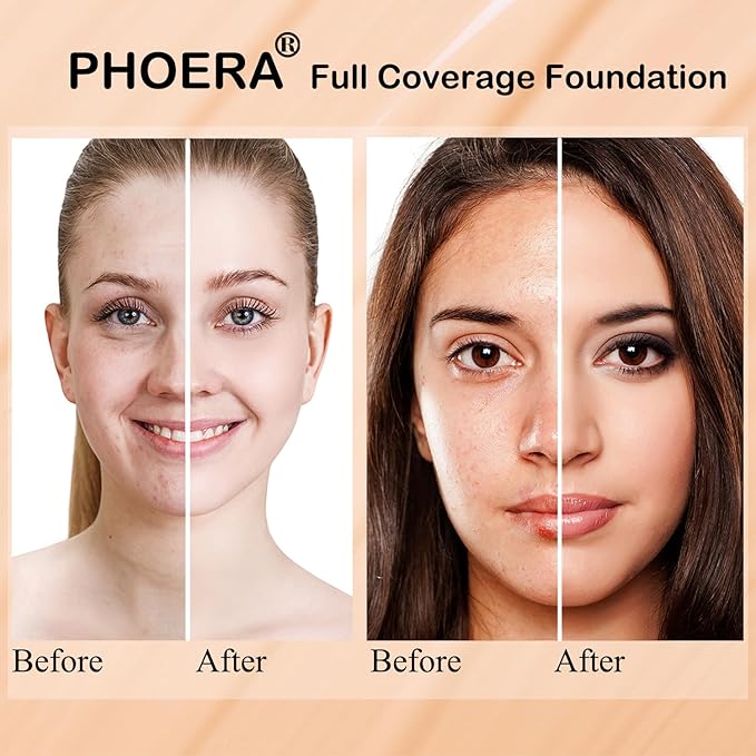 Phoera Foundation 104 and 105,Full Coverage Foundation,Hilareco Concealer 30ml