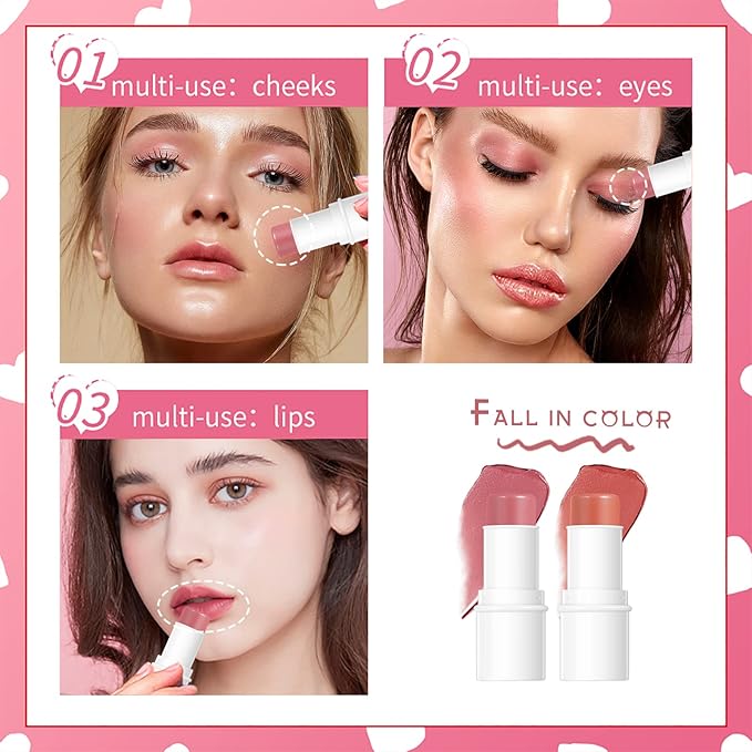 MEICOLY Makeup Sticks Kit, Contour Stick,Blush Stick, Highlight