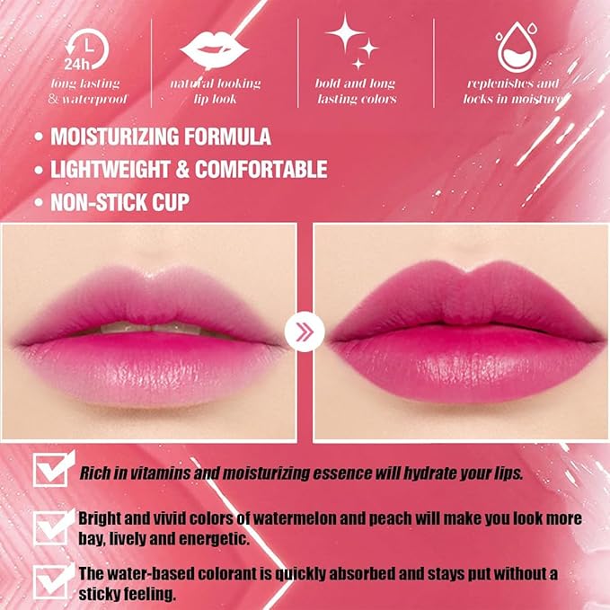 Water Lip Tint Red Grapefruit/Grape,korean Lip Tint Stain Grapefruit/Grape,korean