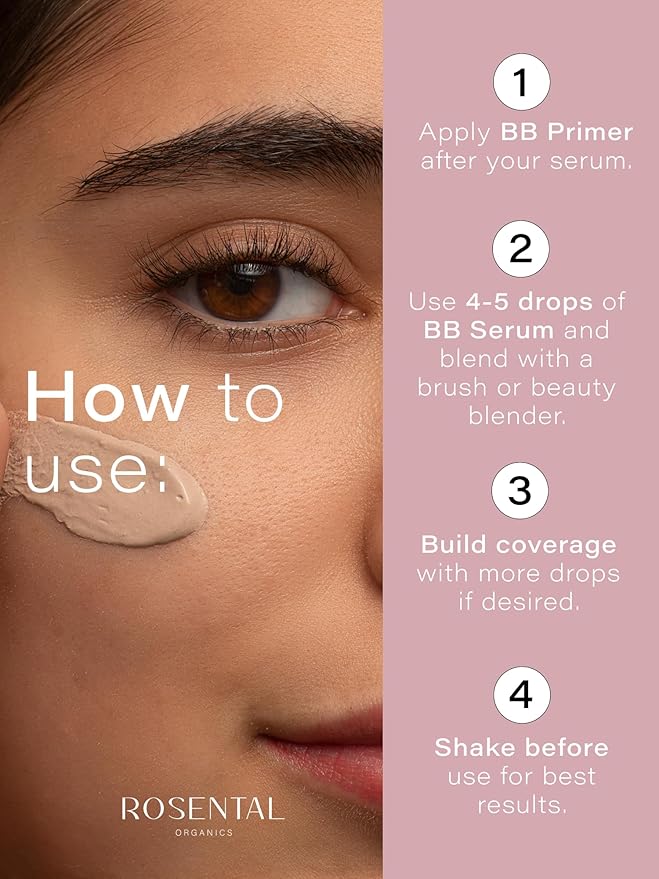 Organics Hydrating Facial Serum - 100% Vegan & Natural Cosmetics (30 ml, BB Serum Medium)