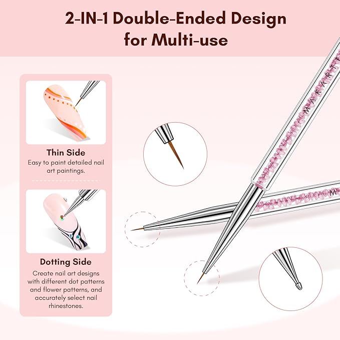 Makartt double-ended nail art brushes