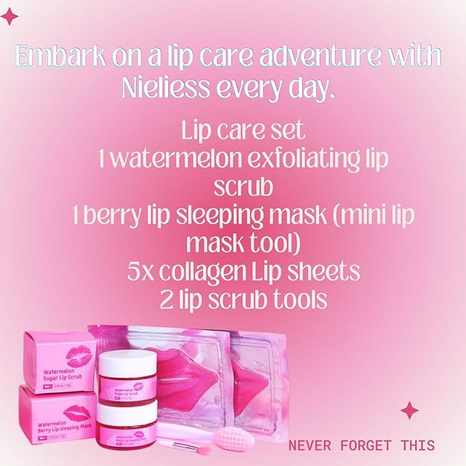 5-in-1 lip care kit, Lip scrub sleeping