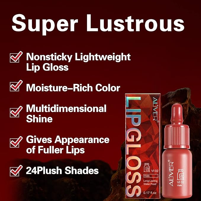 6pcs Liquid Lipsticks,Waterproof Lasting Lipstick Gift Set,High Pigment Lipsticks Professional Lip Stain Lip Gloss Lip Stain