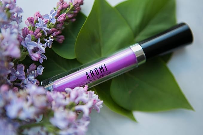Aromi Pink Lilac Matte Liquid Lipstick | Bright Purple Lip Color, Smudge Proof, Waterproof, Long-lasting, Vegan, Cruelty-free (Pink Periwinkle)