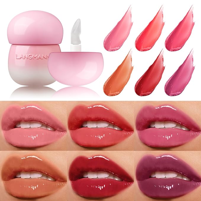 GL-Turelifes Mushroom Plumping Lip Gloss, Hydrating Lip Gloss GL-Turelifes