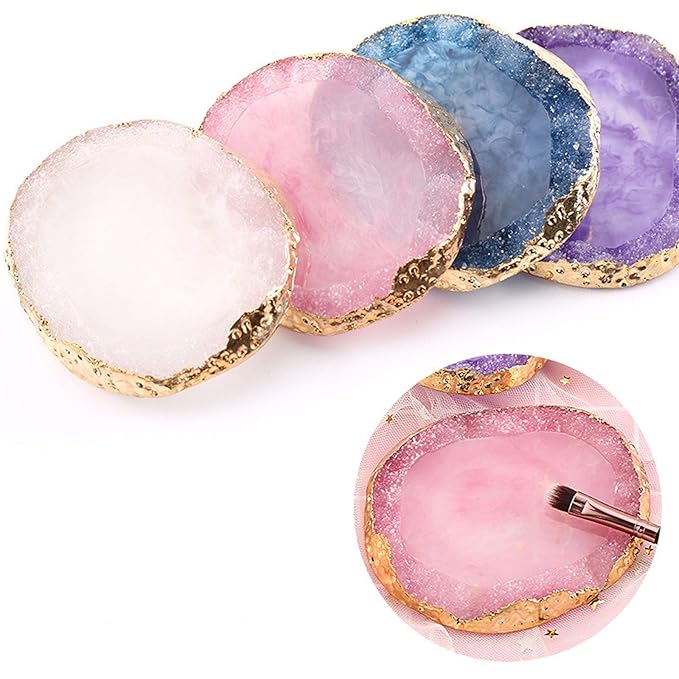 MISUD Resin Nail Art Palette, Golden Edge Paint