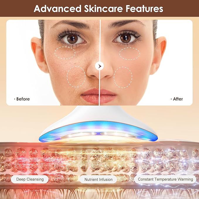 Facial and Neck Massager for Face, Neck - Skin Lifting & Firming - Wrinkle & Dark Circle Reducer - at Home Skin Care Face Sculpting Tool and Neck Massager-White