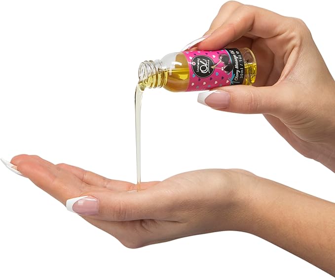Lovehoney Strawberry Massage Oil - Infused with Essential Oils - Vegetarian Friendly - 1oz