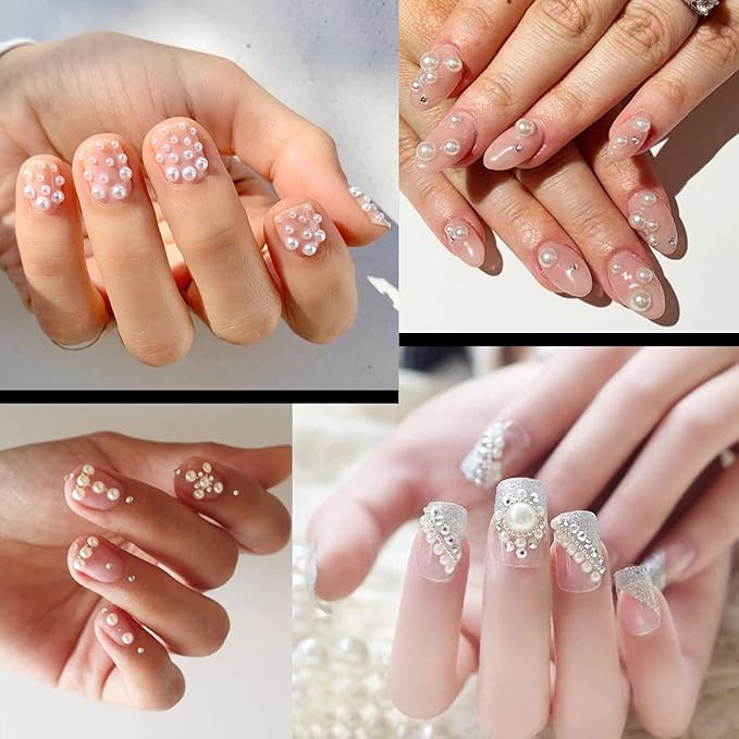 Flat Back Rhinestone+Half Round Pearl Kits