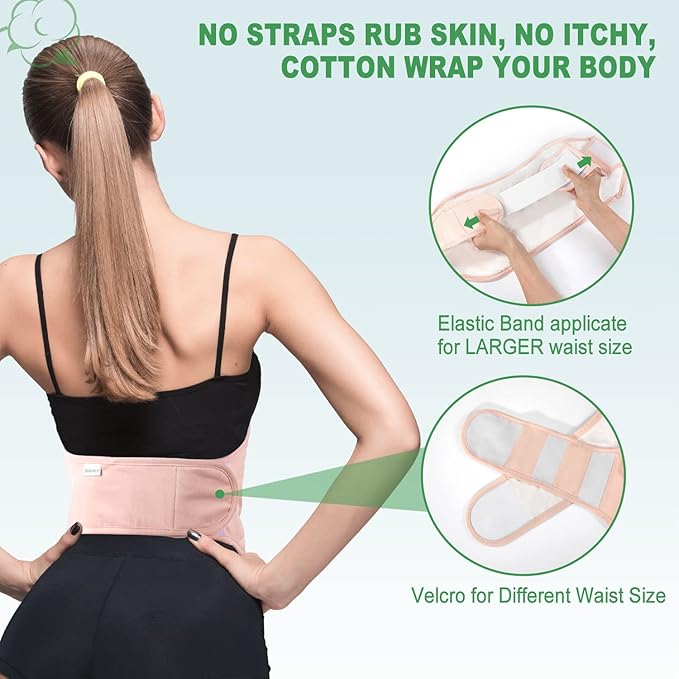 DEROWN Castor Oil Packs for Liver Detox, Less Mess Made of Organic Cotton Flannel & Waterproof PUL, Reusable Massage Castor Oil Pack Kit with Anti Oil Leak Design (Oil Not Included)